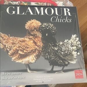 Glamour Chicks 2026 Calendar - Black & Tan Feathered Chickens